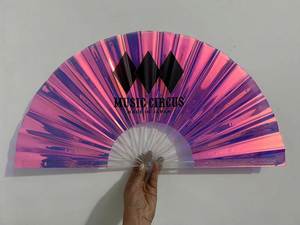Guansen Bamboo Rave Festival Party Diy Angel Model Decoration Souvenirs Love Advertising <b>Large</b> 33Cm Plastic Hand <b>Fan</b> - Product Image 3