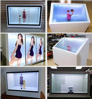 75 pouces 86 pouces Android 3D hologramme boîte LCD vidéo publicité écran Transparent écran tactile Transparent affichage numérique kiosque