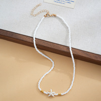 SongYi Bohème Étoile De Mer Conception Turquoise Perle D'eau Douce Clavicule Chaîne Bijoux À La Mode Collier
