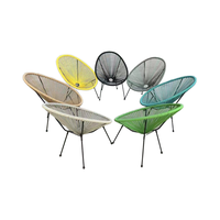 Fauteuil en rotin rond pour balcon, plage, jardin, en bois, style nid d'oiseau, pour l'extérieur