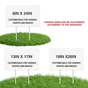 Прочный гофрированный пластиковый двухсторонний изготовленный на заказ знак двора с колом 18 "X 24" знак двора - Product Image 5