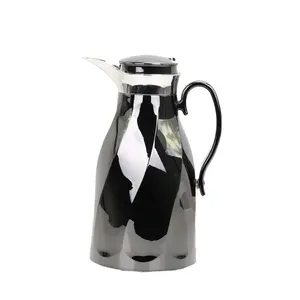 Пакет с индивидуальным логотипом, роскошный 1 л стеклянный арабский кофейник с двойными стенками 304 из нержавеющей стали, термокастрюли для кофе и чая