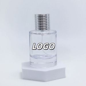 Flacon pulvérisateur de parfum personnalisé transparent, forme cylindrique, écologique, étanche, recyclable, sérigraphié, 30ml 50ml, vide, de luxe - Product Image 1