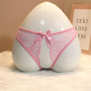 Tanga seductora con <span class=keywords><strong>entrepierna</strong></span> abierta para <span class=keywords><strong>mujer</strong></span>, nueva ropa interior Sexy con lazo de encaje de tiro bajo que no se quita, talla única, teñida - Product Image 1