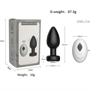 Schwarzer Analplug Version APP Fernbedienung Analplug 10 Geschwindigkeiten Kabelloser Vibrations-Buttplug für Männer Frauen Erwachsene Analsex-Spielzeuge - Product Image 6