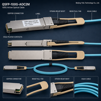 Câble optique actif Cisco QSFP 100G AOC2M QSFP28 2m haute vitesse courte portée pour interconnexion de centre de données, garantie 1 an