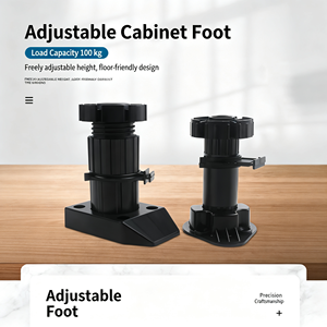 Pieds réglables pour meubles, pieds de nivellement avec base en caoutchouc et insert à vis, niveleurs antidérapants pour table, armoire, canapé - Product Image 3