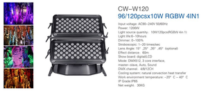 Barra de Luces LED Matrix, Proyector de Pared, Color Wash, DMX, Estroboscópica, con Base E27 - Product Image 6