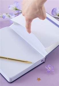Purple Debossed Castle and Stars Fantasy Journal Silver Foil Stamping PU Leather A5 <b>Notebook</b> with Rounded Corners for Gift - Product Image 6