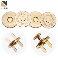 Kancing Magnet Logam, Gesper Rivet Tunggal, Pengikat Magnetik Kuat untuk Tas, Perlengkapan Pakaian, Grosir