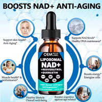 NAD Plus Antioxydant Liposomal Delivery Gouttes liquides orales pour adultes - Complément alimentaire 100% pur à base de plantes Soutien immunitaire Bienfaits pour la beauté