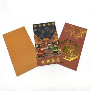 <span class=keywords><strong>จีน</strong></span>สวัสดีปีใหม่จันทรคติถุงกระดาษพับแพ็คเก็ตสีแดงบรรจุภัณฑ์ซองจดหมายสีแดงกับสีทอง - Product Image 5