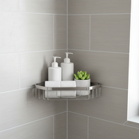 Étagère de douche murale d'angle en acier inoxydable 304 pour salle de bain et cuisine : Organisateur résistant à la rouille, vente chaude