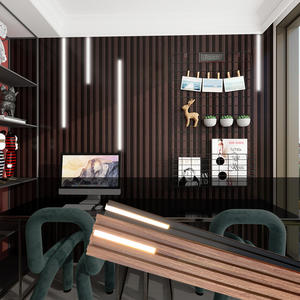 Lumière LED Panneau à lamelles Décoration intérieure Mur en <span class=keywords><strong>bois</strong></span> insonorisation Plafonnier LED - Product Image 4