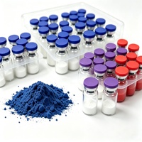Poudre de tripeptide de cuivre GHK-Cu CAS 89030955 Formule moléculaire C14H21CuN6O6 Pureté 99%-99,9% Matière première cosmétique Haute pureté