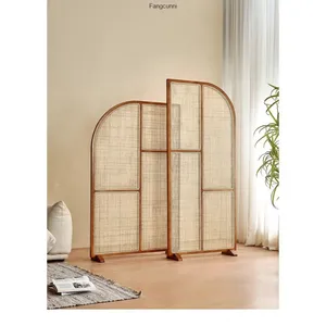 <span class=keywords><strong>Paravent</strong></span> moderne japonais <span class=keywords><strong>en</strong></span> bois massif et <span class=keywords><strong>rotin</strong></span> pour petits appartements – Durable, fait main, cadeau d'anniversaire – Multifonctionnel - Product Image 2