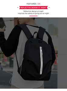 Custom Er Shock Water Proof Men's Business <b>Laptop</b> Backpack <b>Back</b> <b>Pack</b> Usb Bagpack Bag Usb Charging Port Backpack - Product Image 3