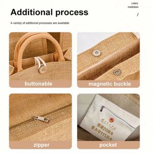 Custom Logo Reuseable Shopping Preserve Tote <b>Bags</b> <b>Wedding</b> <b>Gifts</b> Recycled Cotton Shopping Jute Tote <b>Bag</b> for Promotion - Product Image 5
