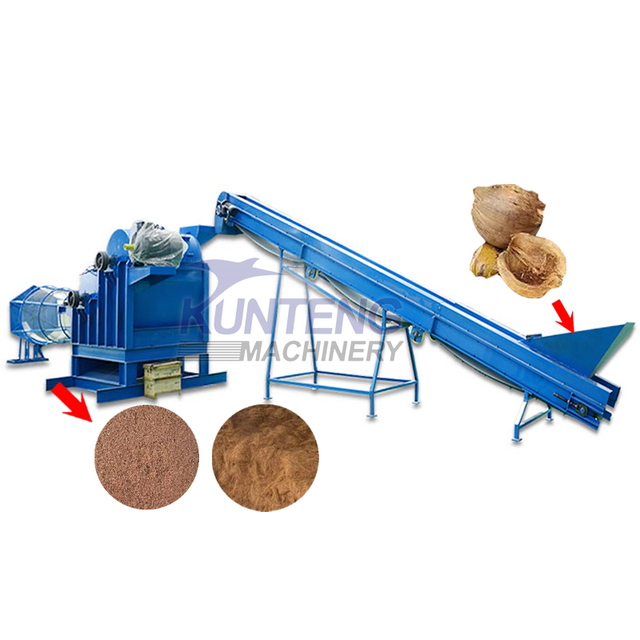 Dry Coconut Husk Crusher Coco-peat Machine Defibering Extraction Equipment Husk Processing Line