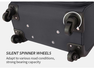Custom High品質4ホイール14 16 20 24 28 32インチ防水黒ナイロン旅行バッグ荷物セット - Product Image 4