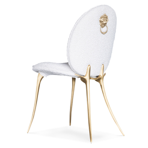 Silla de Comedor Nórdica Moderna de Latón Tapizada, Muebles para el Hogar, Restaurante, Escuela, Apartamento y Bar - Product Image 3