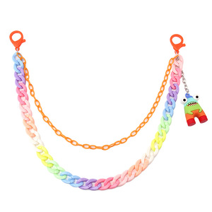 Cadena de cintura de resina colorida con colgante de monstruo de dibujos animados, cadena corporal unisex de moda, accesorio casual juvenil - Product Image 5