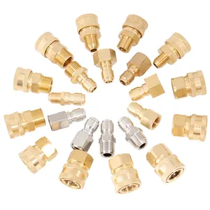 high pressure brass copper stainless steel pipe quick coupling joint fitting connector for car washing water gun cleaner machine