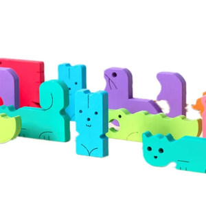 Bằng Gỗ Giáo Dục Câu Đố Cho Trẻ Em Động Vật Theo Chủ Đề Tetris Phong Cách Ghép Hình, Sáng Tạo Phim Hoạt Hình Hình Đầy Màu Sắc Thông Minh Đồ Chơi - Product Image 2