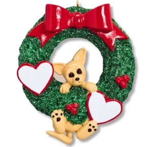 Adorno Navideño de Resina Personalizado con Figura de <span class=keywords><strong>Chihuahua</strong></span> en una Corona, Artesanía en Resina - Product Image 4