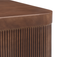 Table basse moderne carrée d'extérieur et d'intérieur, rayée, étanche, réglable en hauteur, en oxyde de magnésium durable, pour salon