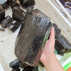 Số Lượng Lớn Bán Buôn Tự Nhiên Lớn Màu Đen Nguyên Liệu Thô Tourmaline Đá Tinh Thể Thạch Anh Chữa Bệnh Đá - Product Image 2