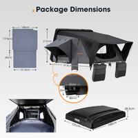 Tentes de toit SAN HIMA à montage rapide, robustes, légères, en ABS, avec panneau numérique intégré pour le camping 4x4