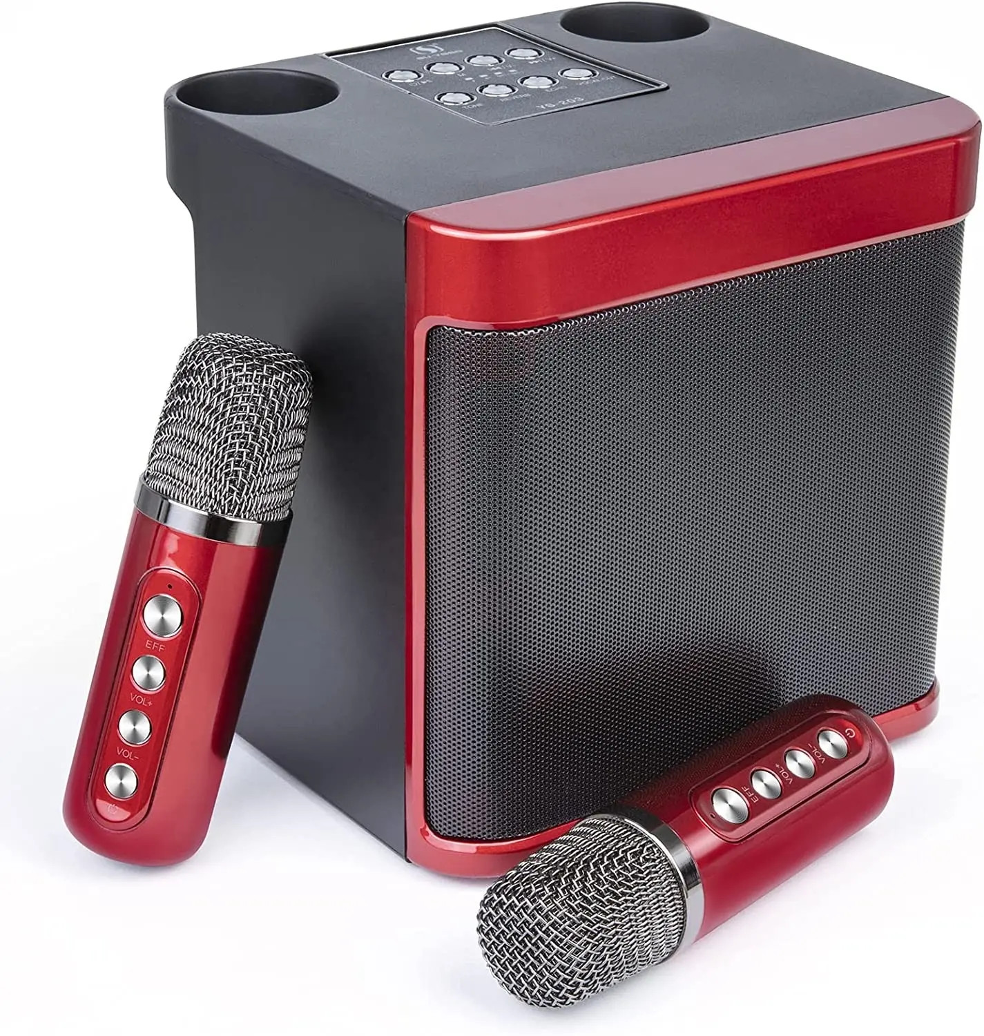 YS-203 Mikrofon Mikrofon Ganda Sistem Karaoke YS203 Palm KTV Speaker Isi Ulang Genggam BT5.0 Nirkabel 100W Soundbox