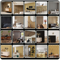 Customized MDF akupanel acoustic panel wooden acustic slat wall panel wood wall panels