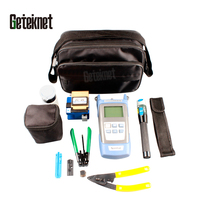 GETEKnet OEM Kit d'outils FTTH pour fibre optique avec testeur de puissance optique, localisateur de défaut visuel et dénudeur de câbles