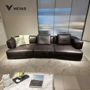 Canapé inclinable fonctionnel moderne à trois places, haut de gamme, avec télécommande, en cuir, avec assise profonde, soutien relaxant - Product Image 2