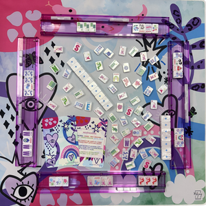 Jeu de Mahjong américain blanc nacré porte-bonheur, tuiles de Mahjong à motifs papillon, cerisier, dessin animé, Joker, floral, cadeau de jeu de fête - Product Image 3