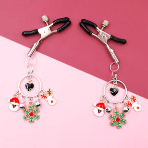 Ensemble cadeau de Noël BDSM de haute qualité pour femmes, pinces à tétons <span class=keywords><strong>en</strong></span> forme de cœur, petite taille, clips de poitrine BDSM pour le flirt féminin - Product Image 1