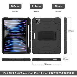 Custodia Protettiva in Silicone per Tablet <span class=keywords><strong>iPad</strong></span> Air 5 <span class=keywords><strong>Pro</strong></span> <span class=keywords><strong>11</strong></span> 2022 2021 2020 <span class=keywords><strong>2018</strong></span> 10.9 Pollici con Supporto - Product Image 4