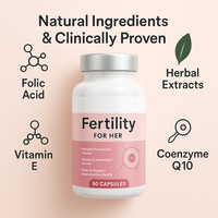 Capsules de soutien à la fertilité pour adultes pour femmes et hommes - Nutrition reproductive, soutien immunitaire, complément alimentaire certifié GMP, OEM/ODM disponible