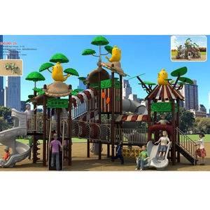 Système de jeu <span class=keywords><strong>Village</strong></span> Playhouse Grand équipement d'assemblage Centre de jeu de maternelle Aire de jeux extérieure pour enfants - Product Image 5