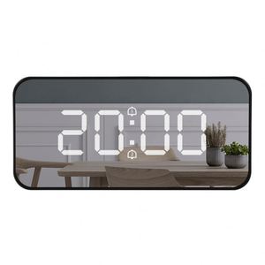 Digital Alarm <b>Clock</b> LED Mirror Thermometer Automatic Backlight Large Snooze Table <b>Clock</b> Electronic Desktop Alarm <b>Clocks</b> - Product Image 1
