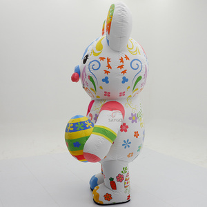 Disfraz Inflable de Conejo de Pascua Colorido, Conejo con Estampado Floral <span class=keywords><strong>y</strong></span> Huevo de Pascua para Celebraciones <span class=keywords><strong>y</strong></span> Cosplay - Product Image 6