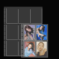 Protège-cartes à anneaux en PP pour classeur à disques, format A4 A5, transparent, à chargement par le haut, pour cartes Kpop, cartes de jeu, pages de rechargement d'album