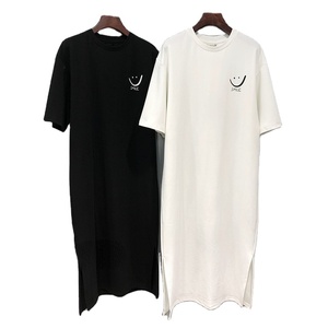 Abiti T-Shirt Semplici con Sorriso per <span class=keywords><strong>Donne</strong></span>, Vestito T-Shirt Estivo - Product Image 1