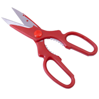 Ciseaux de cuisine en acier inoxydable rouge personnalisables avec casse-noix – Offre spéciale