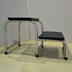 Repose-pieds en acier inoxydable, repose-pieds d'hôpital en métal noir pour adultes et personnes âgées - Product Image 1
