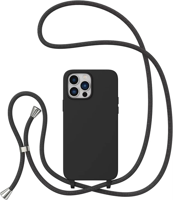 On Stock Multi Colors Soft TPU Cellphone Case Shockproof with Crossbody Phone Strap for iPhone 15 Pro Max 17 Pro 13 11 14 15