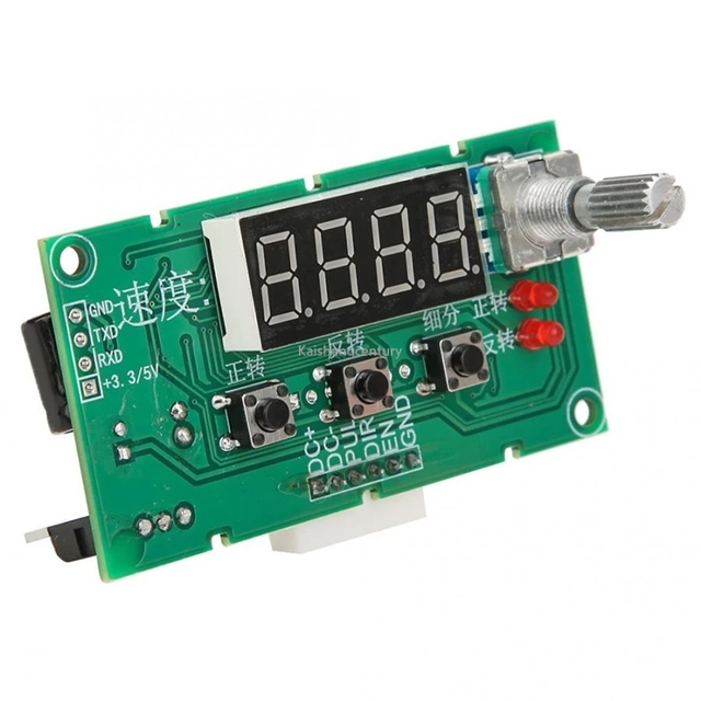 DC8-24V Digital Display Stepper Motor Board Speed Controller Governor Motor Driver Control Module 0.1~999 RPM Speed Regulator