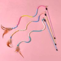 Fournitures pour animaux de compagnie en gros : Jouet interactif pour chat, bâton de chatouillage avec clochette, baguette de chasse pour chaton, jouet en peluche et corde